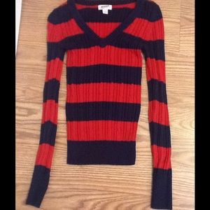 V-neck Striped Sweater