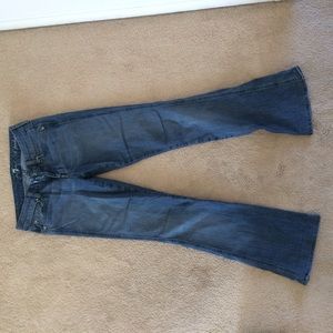 7 For All Mankind A Pocket Flare Blue Jeans