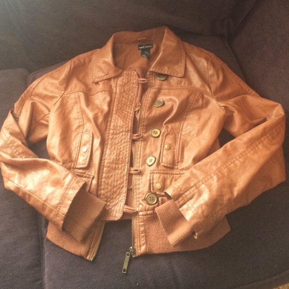 Brown bomber jacket