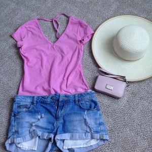 Oakley Tie Back Spring Pink Tee