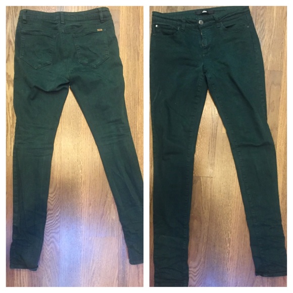 forest green skinny jeans