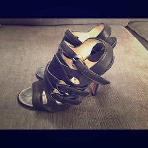 Manolo Blahnik Black Strappy Heels