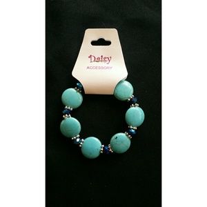 Turquoise & Blue Stretchy Bracelet!