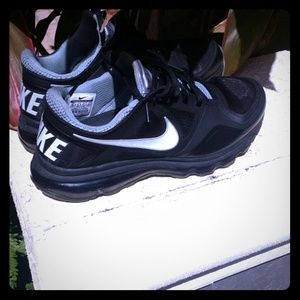 A pair of black Nike Air Max