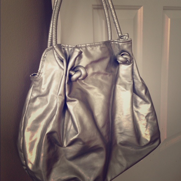 Jessica Simpson Metallic Silver Bag
