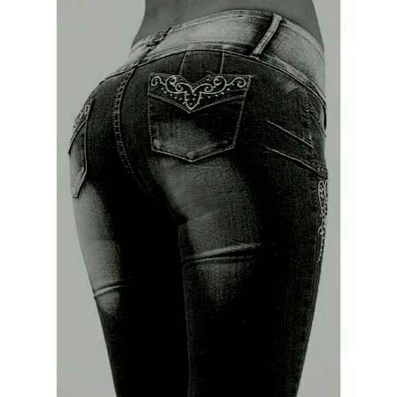 Butt Lift Dark Grey Jeans NWOT