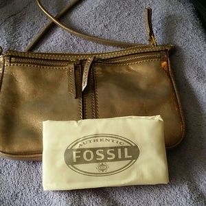 Rose gold fossil crossbody