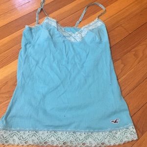 Light blue lace tank top