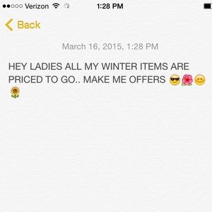WINTER ITEMS DISCOUNTS