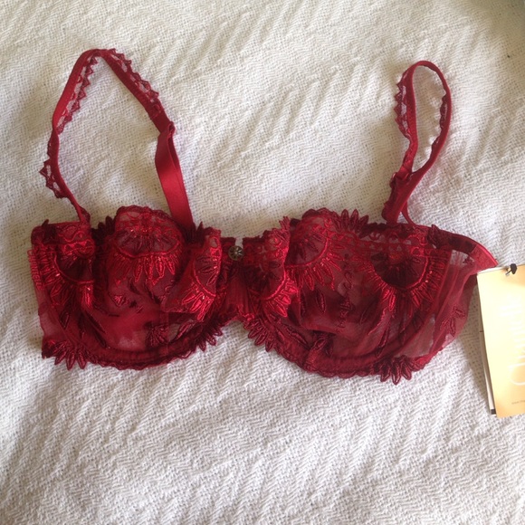 Ruby Red Lace Chantelle Bra