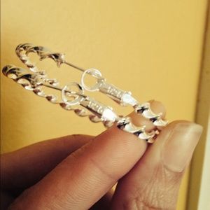 Sterling silver hoops