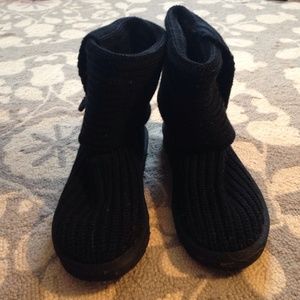 UGG black knit boots