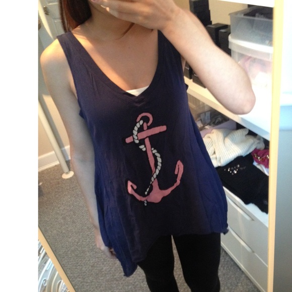 Wildfox Baby Anchor Dreamer Tank in Hey Sailor - Picture 3 of 4