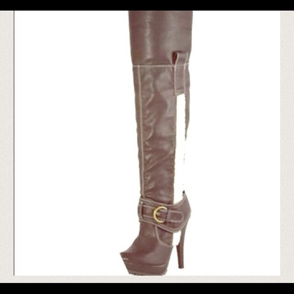 Over the Knee Boots BROWN