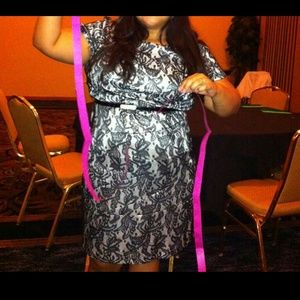 18W Gray and White dress