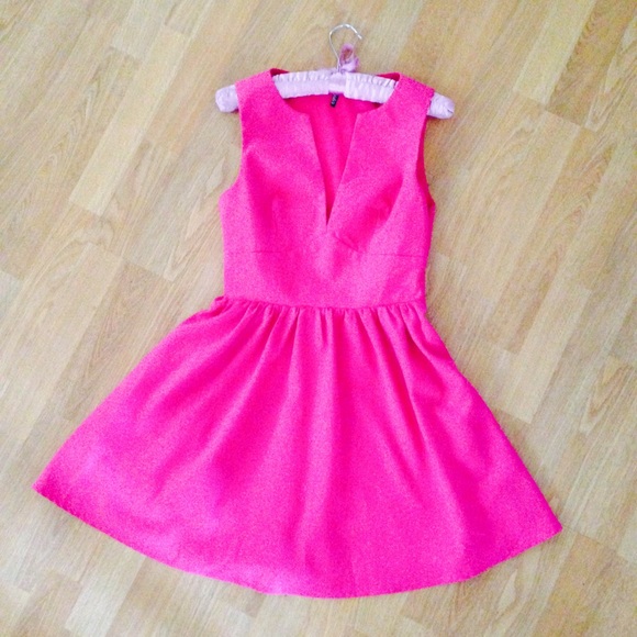 Pink Low-Cut Derby Dress