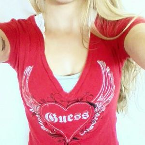 Red Guess Tee Shirt :)
