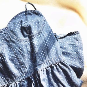 Lauren Conrad Denim Polka Dot Sun Dress Size 4