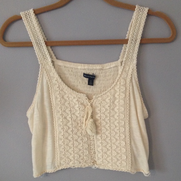 Beige crop top