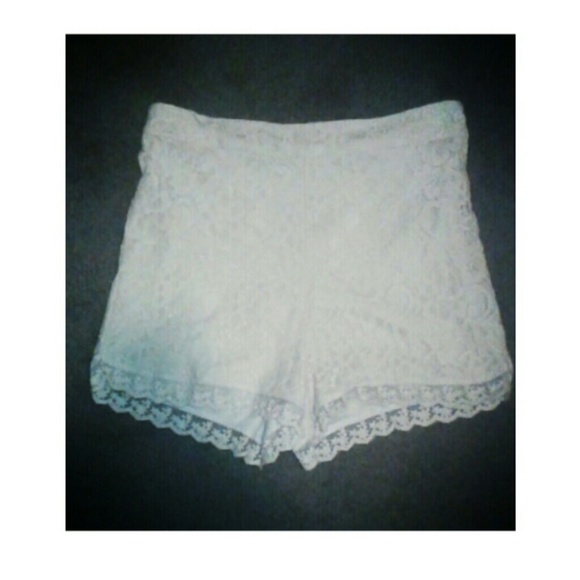 High Waisted Shorts- Laced Pattern