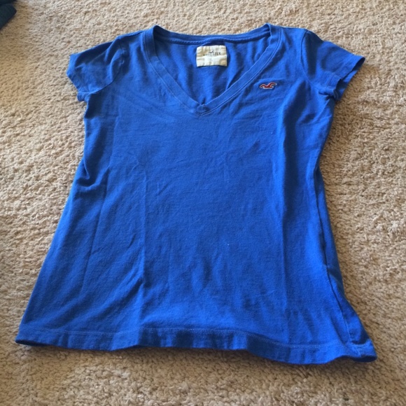 dark blue soft v neck