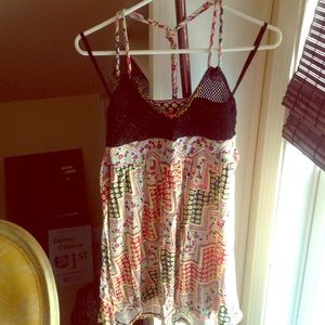 Free People Crochet Racerback Summer Dress