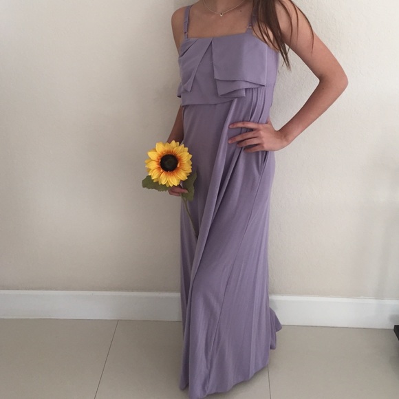 Lavender long Vera Wang dress