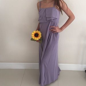Lavender long Vera Wang dress