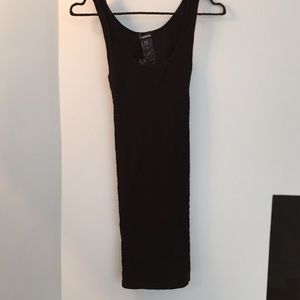 Bebe Tight Ribbed Black Dress