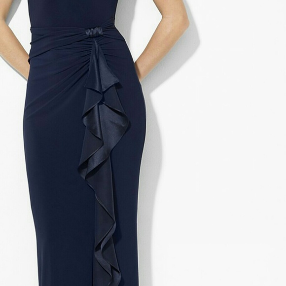 SOLD Ralph Laren Ruffle Evening Gown - Picture 3 of 3