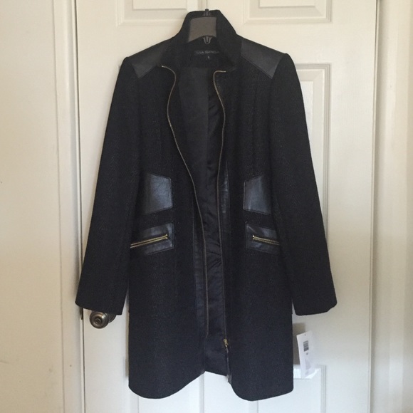 Via Spiga Faux Leather Tweed Coat 💖 - Picture 4 of 4