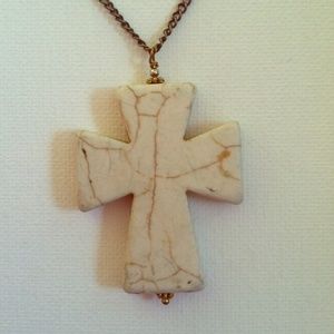 Stone Cross Necklace