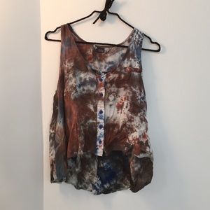 High Low Tie-Dye Tank Top