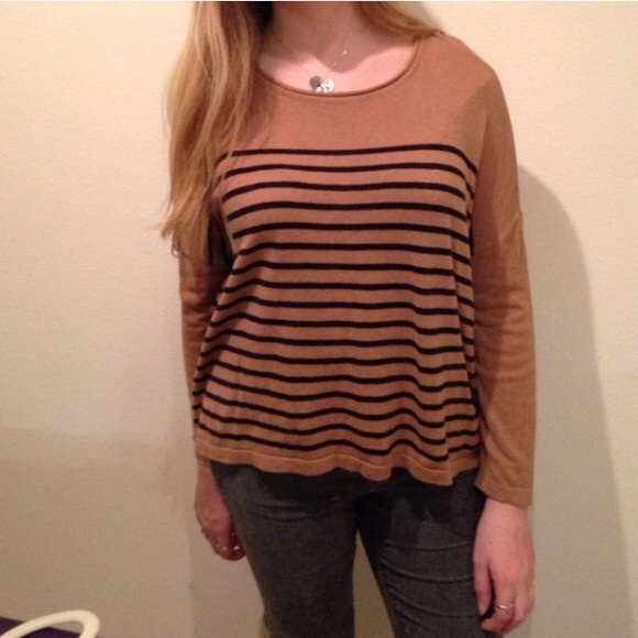 Caramel H&M Striped Sweater
