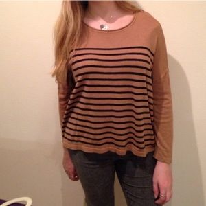 Caramel H&M Striped Sweater