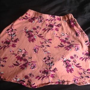 Charlotte Russe Floral Skater Skirt