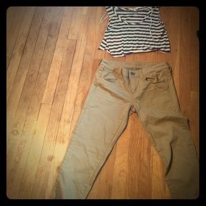 AE khaki jeggings!