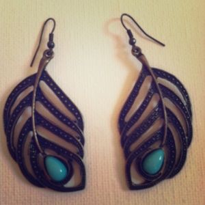 Peacock Feather Earrings