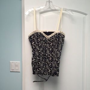 Nanette Lepore Tops - Nanette Lepore size 6 bustier black/white belt Nanette Lepore Tops - Nanette Lepore size 6 bustier black/white belt
