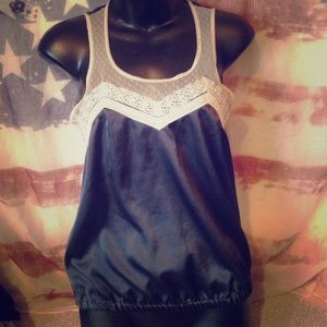 Kirra silky tank top with lace