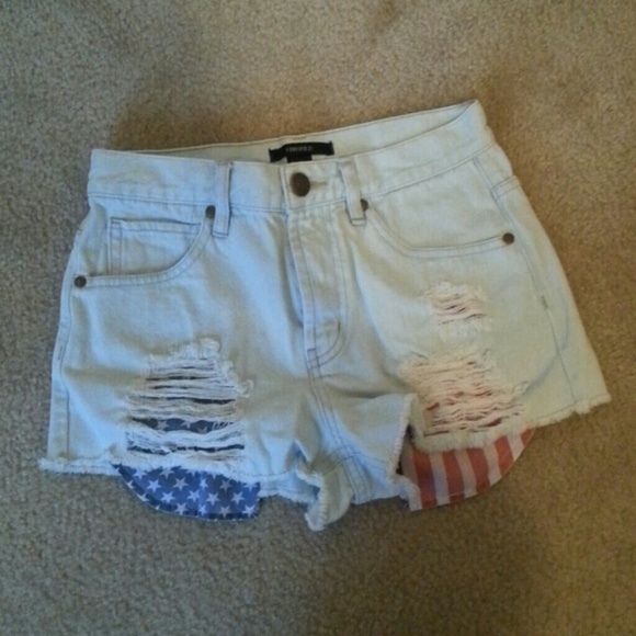 Ripped High Waist Shorts