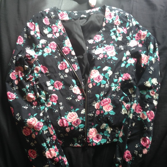 H&M Floral Bomber Jacket