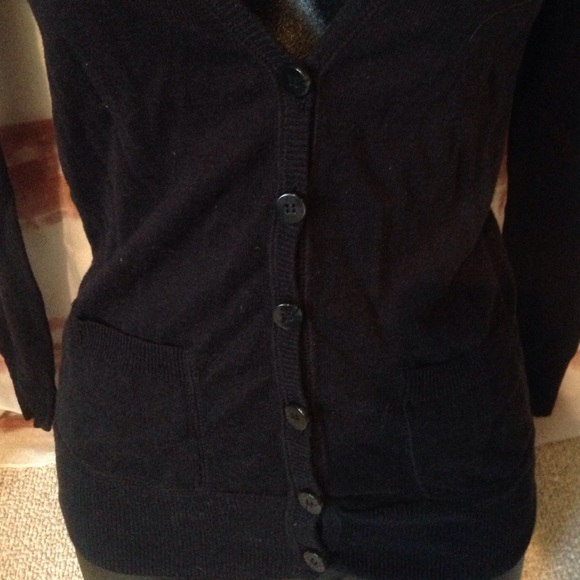 Black button up sweater - Picture 2 of 4