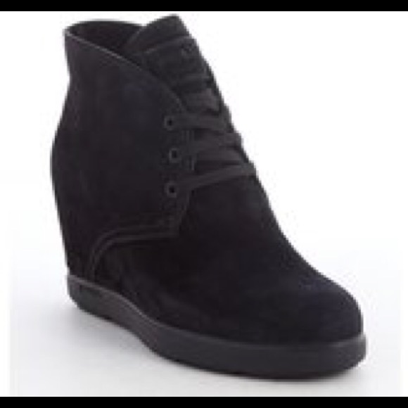 Prada AUTHENTIC Black Suede Booties