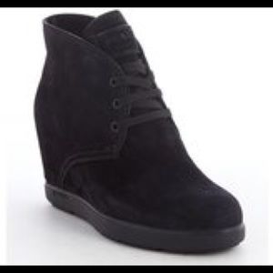 Prada AUTHENTIC Black Suede Booties