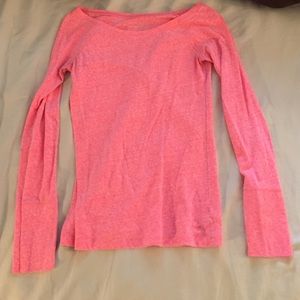 Pink long-sleeve American Eagle shirt
