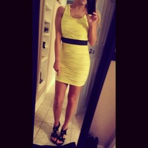Yellow mini dress