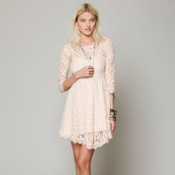 Free people floral lace mesh dress . NWT size 4