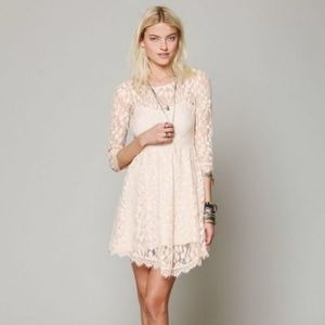 Free people floral lace mesh dress . NWT size 4