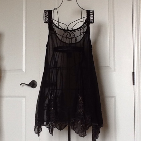 Free People Top with beading.